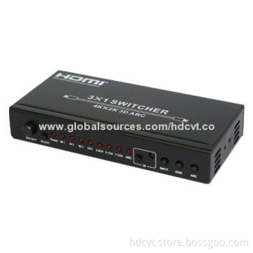3-by-1 HDMI Switcher with ARC